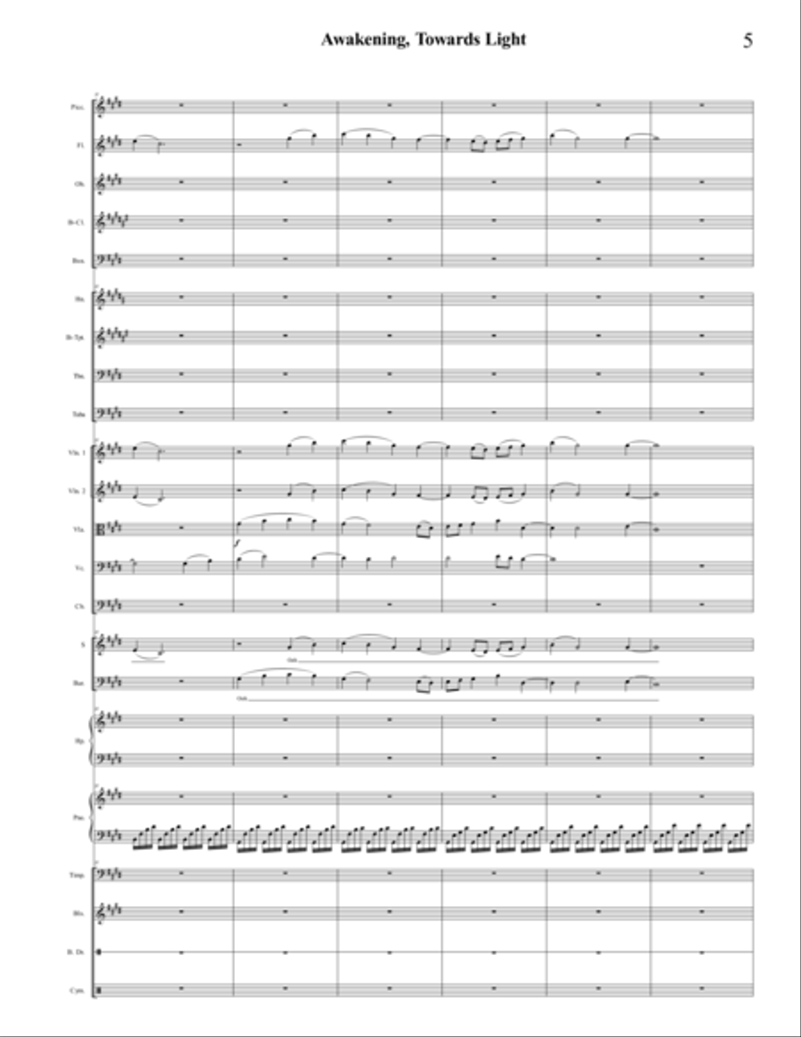 Awakening, Towards Light 4-Part scores gallery preview page 5