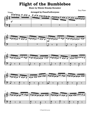 Flight of the Bumblebee - Rimsky-Korsakov (Easy Piano)