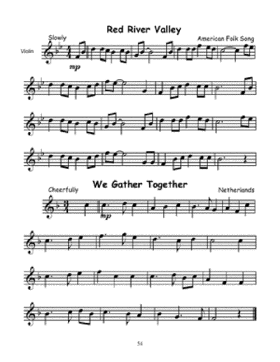 101 Easy Songs for Violin Violin Solo scores gallery preview page 5