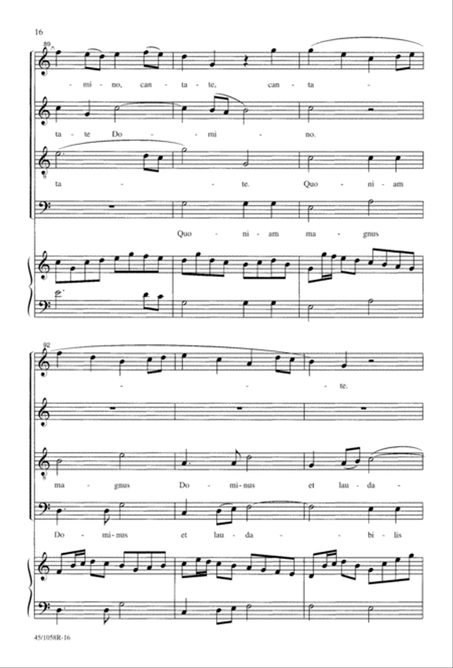 Cantate Domino 4-Part scores gallery preview page 18
