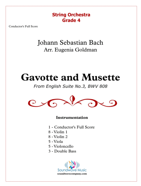 Gavotte and Musette form J.S. Bach's English Suite No.3 in G minor image number null