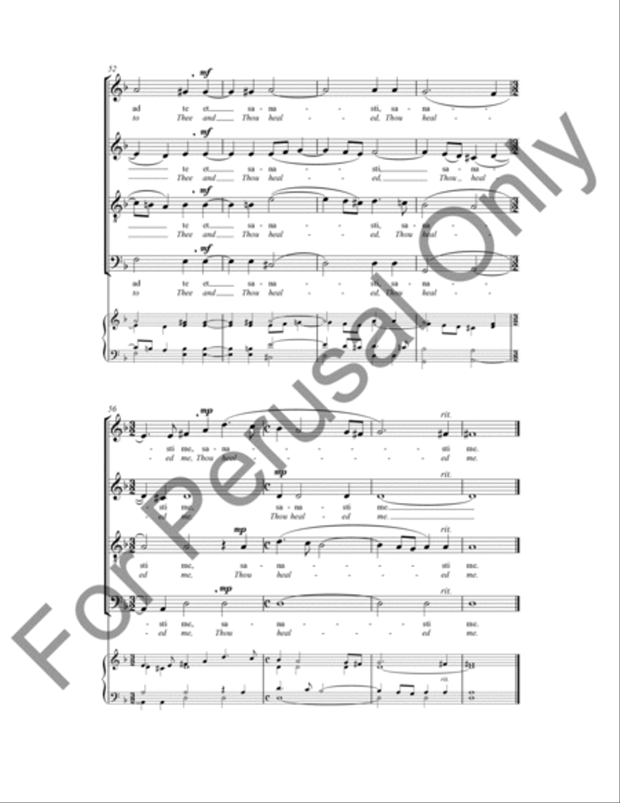 Exaltabo Te Domine 4-Part scores gallery preview page 8
