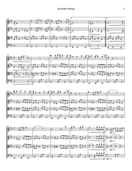 Invisible String (arr. Phil Steel) Sheet Music, Taylor Swift