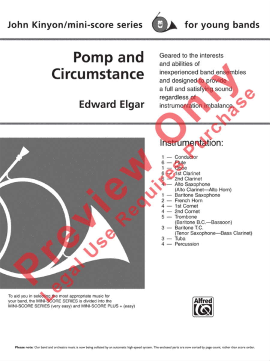 Pomp and Circumstance Concert Band scores gallery preview page 2