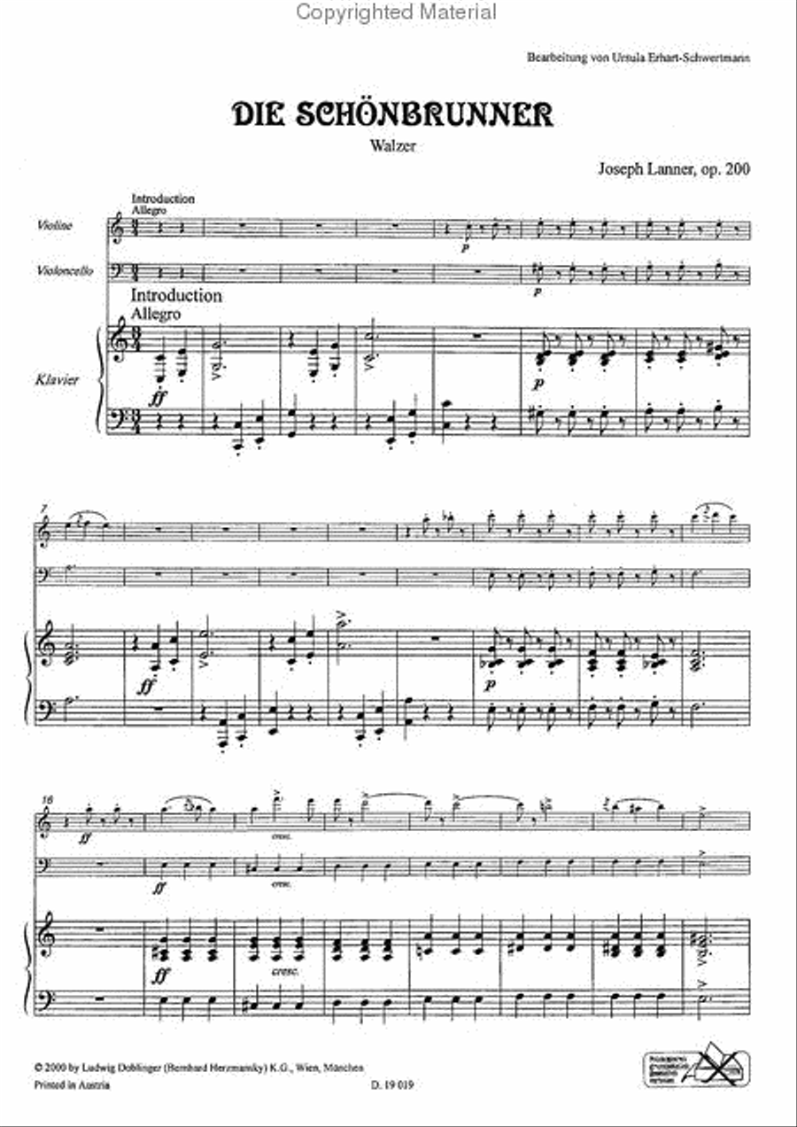 Die Schonbrunner op. 200 Die Schonbrunner op. 200 Piano Trio scores gallery preview page 2