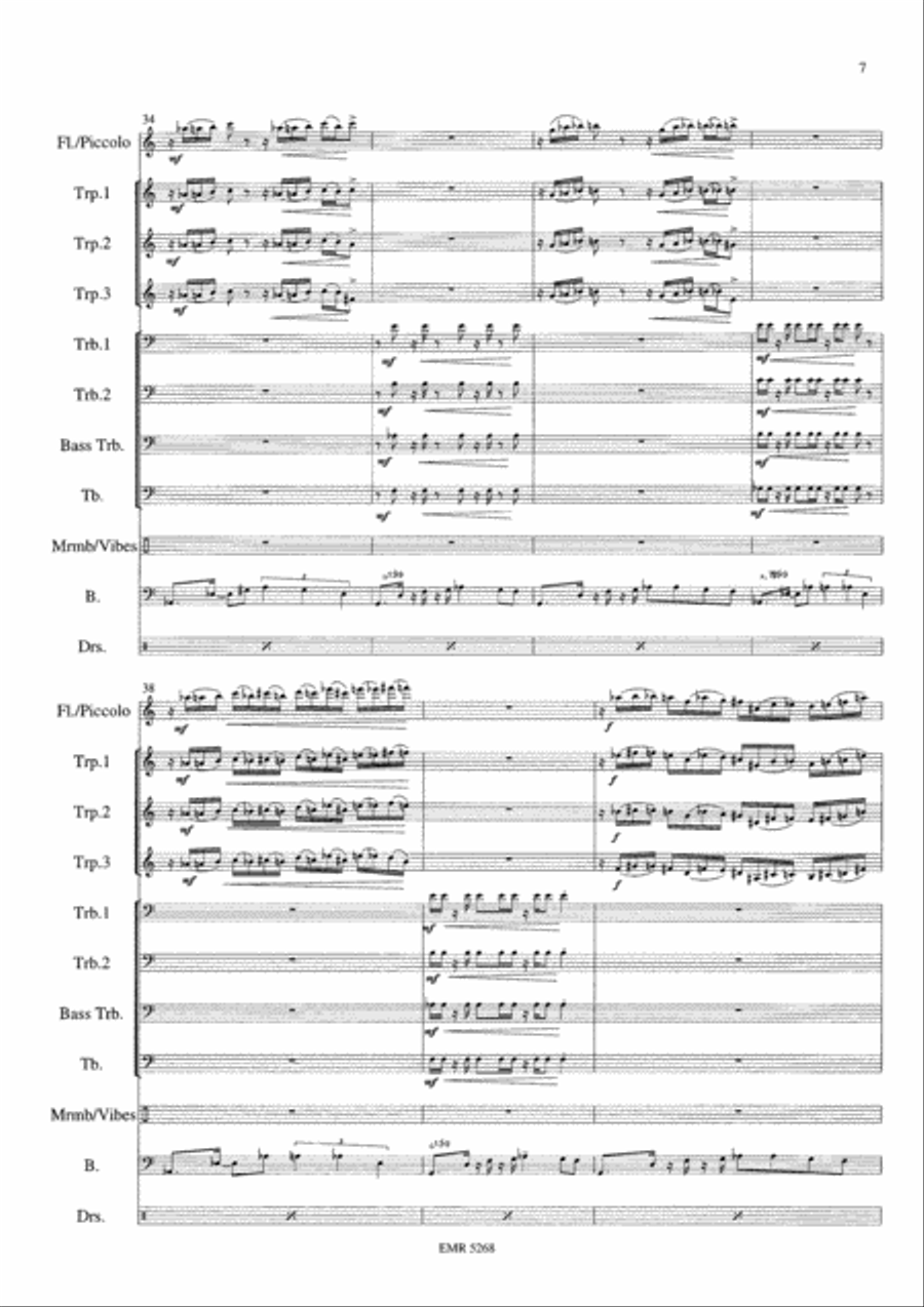 Jazzy Brass Fantasy Brass Ensemble scores gallery preview page 7
