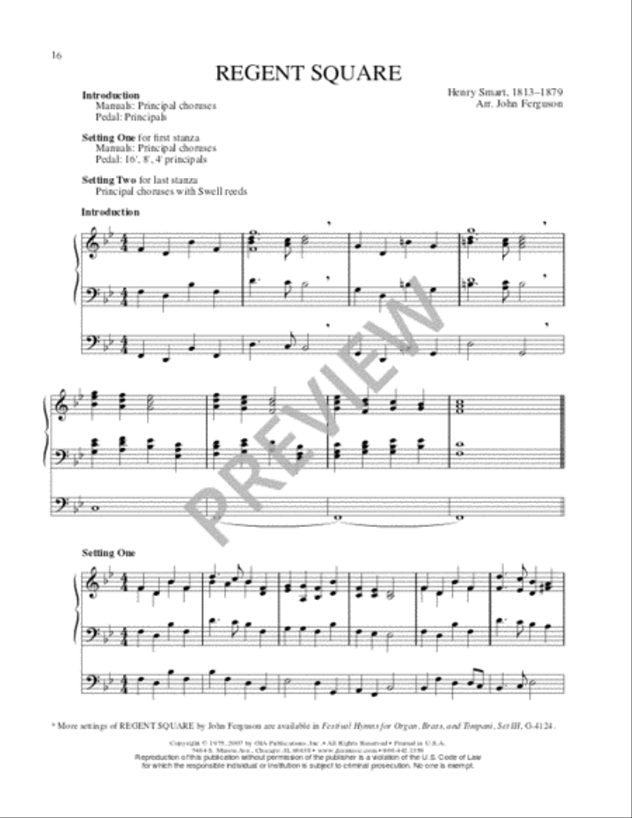 Hymn Harmonizations for Organ - Volume 1 Organ scores gallery preview page 16