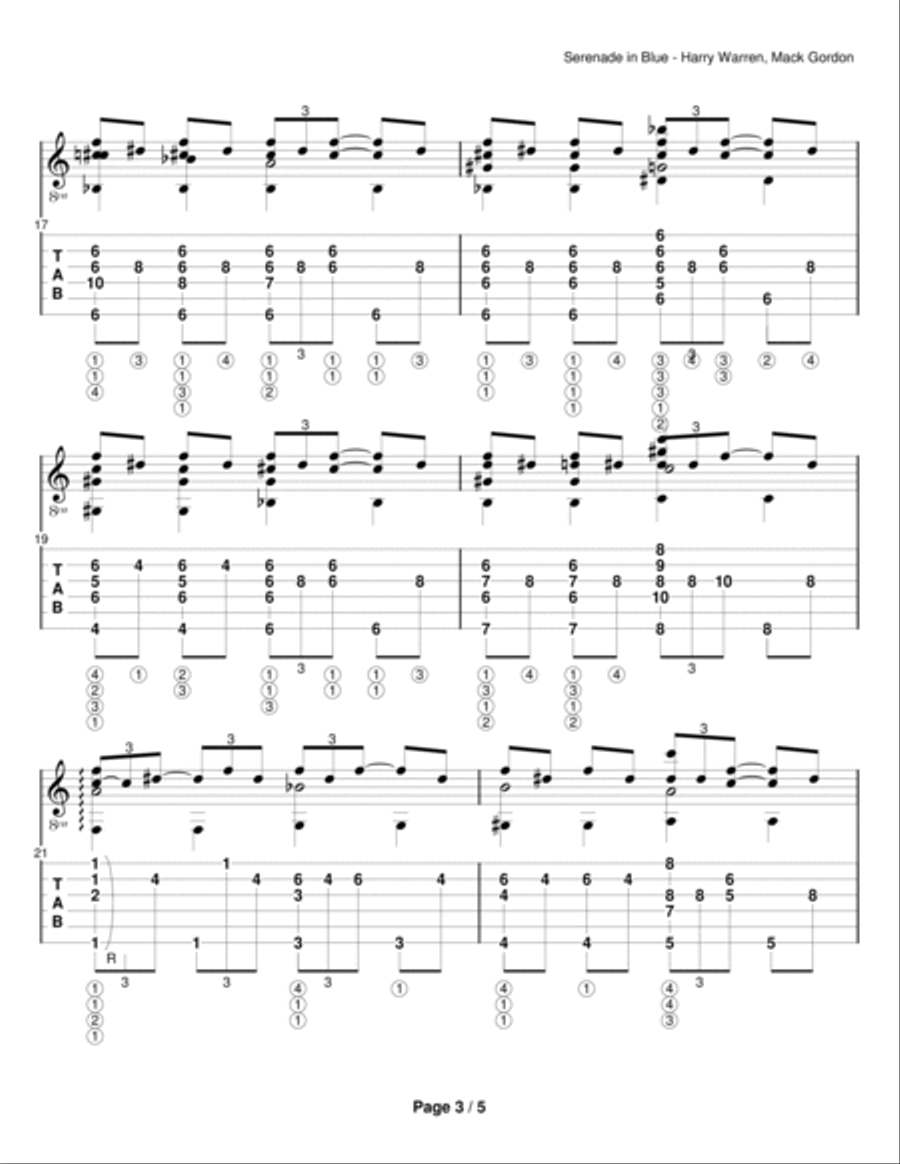 Serenade In Blue Serenade In Blue Electric Guitar scores gallery preview page 3