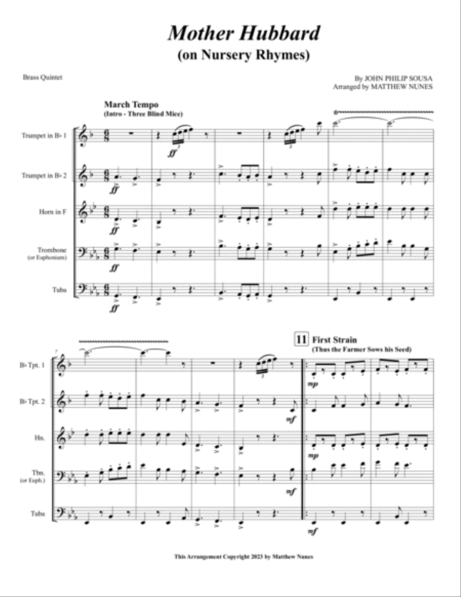 Mother Hubbard Chamber Music scores gallery preview page 3