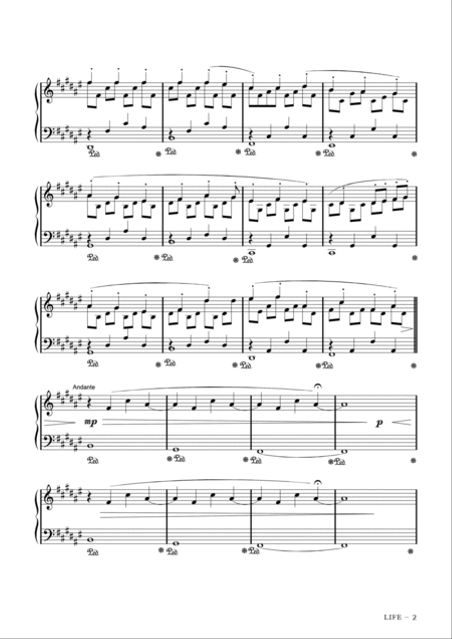 Life Piano Solo scores gallery preview page 2