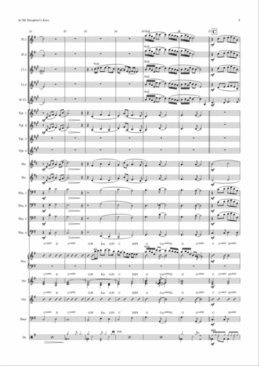 In My Daughter's Eyes Bass Clarinet scores gallery preview page 5