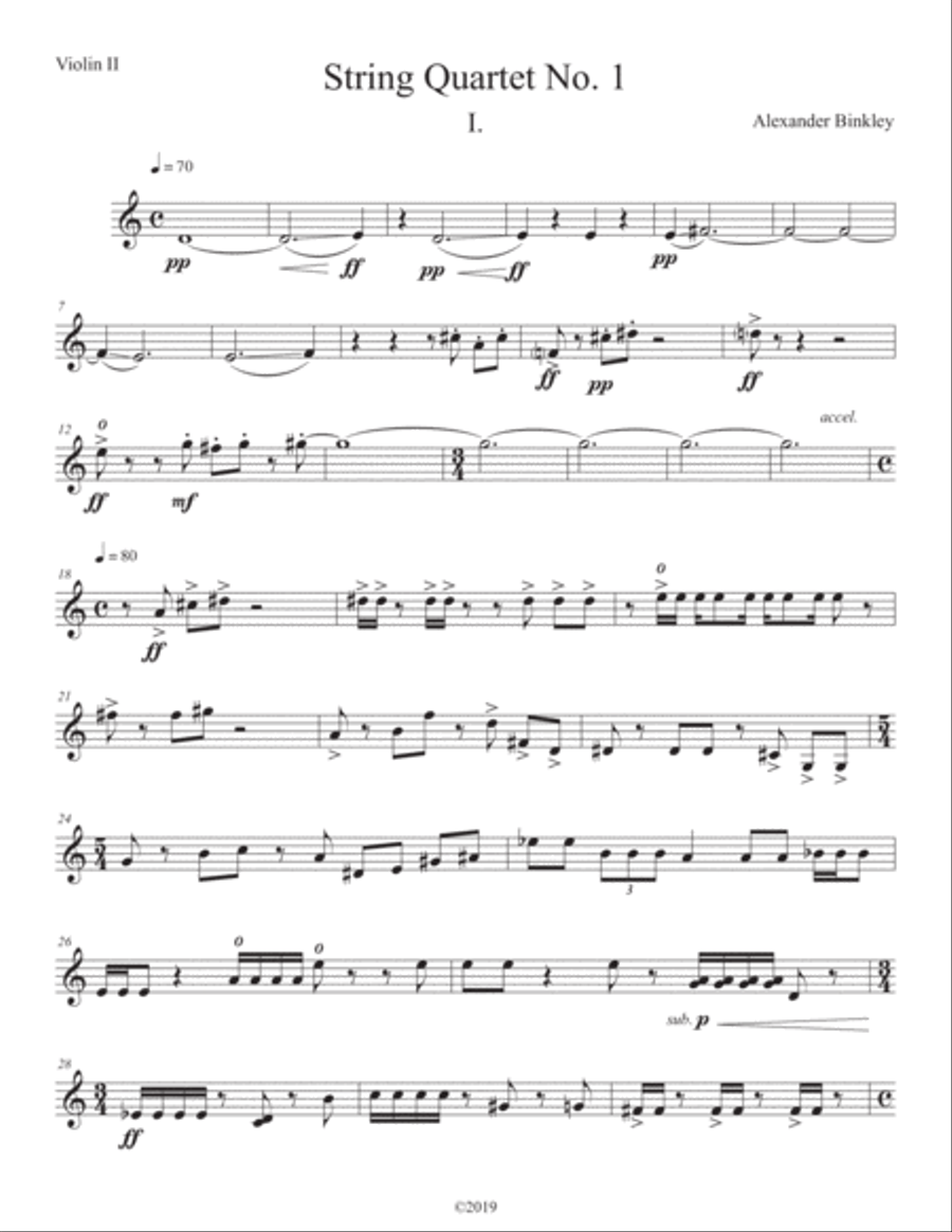 String Quartet No. 1 String Quartet scores gallery preview page 6