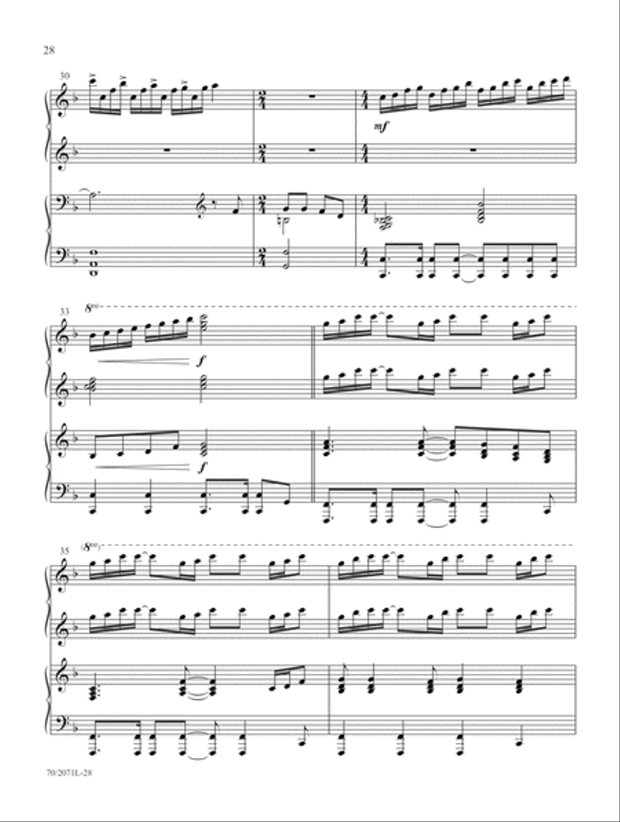 Go, Tell It on the Mountain Piano Duet scores gallery preview page 15