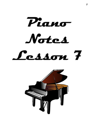 Piano Notes Lesson 7