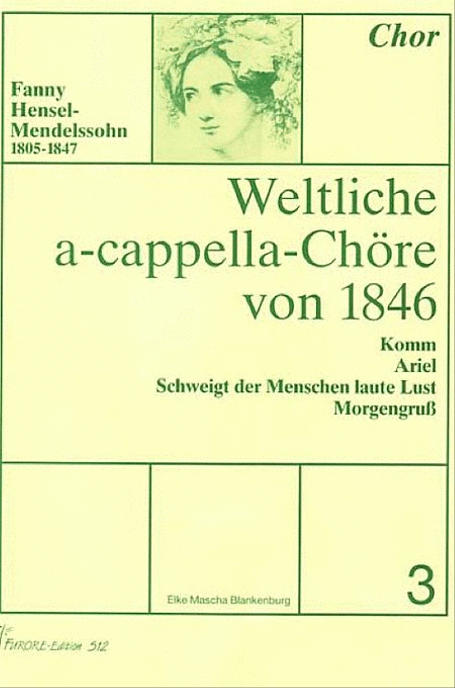 Weltliche a-cappella Chore von 1846 Vol. 3