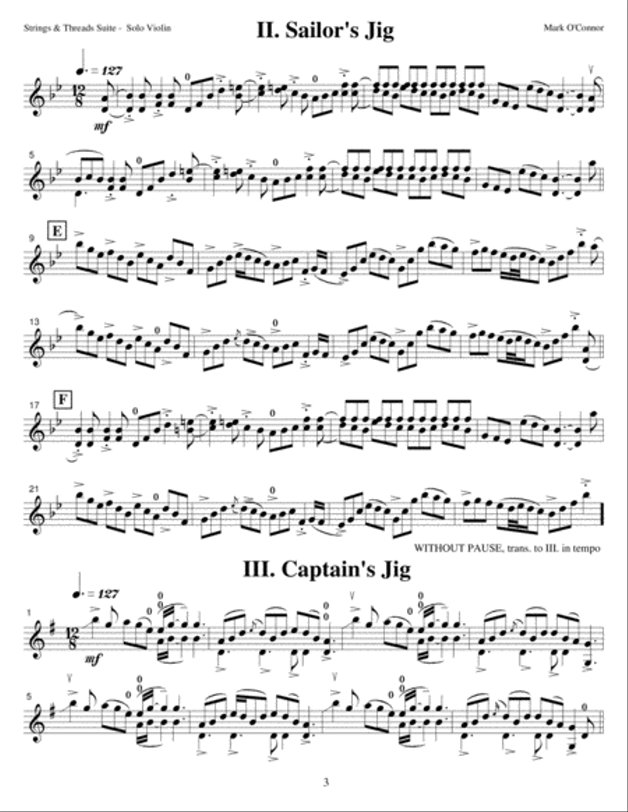 Strings & Threads Suite (for unaccompanied violin) Violin Solo scores gallery preview page 6