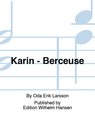 Book cover for Karin - Berceuse