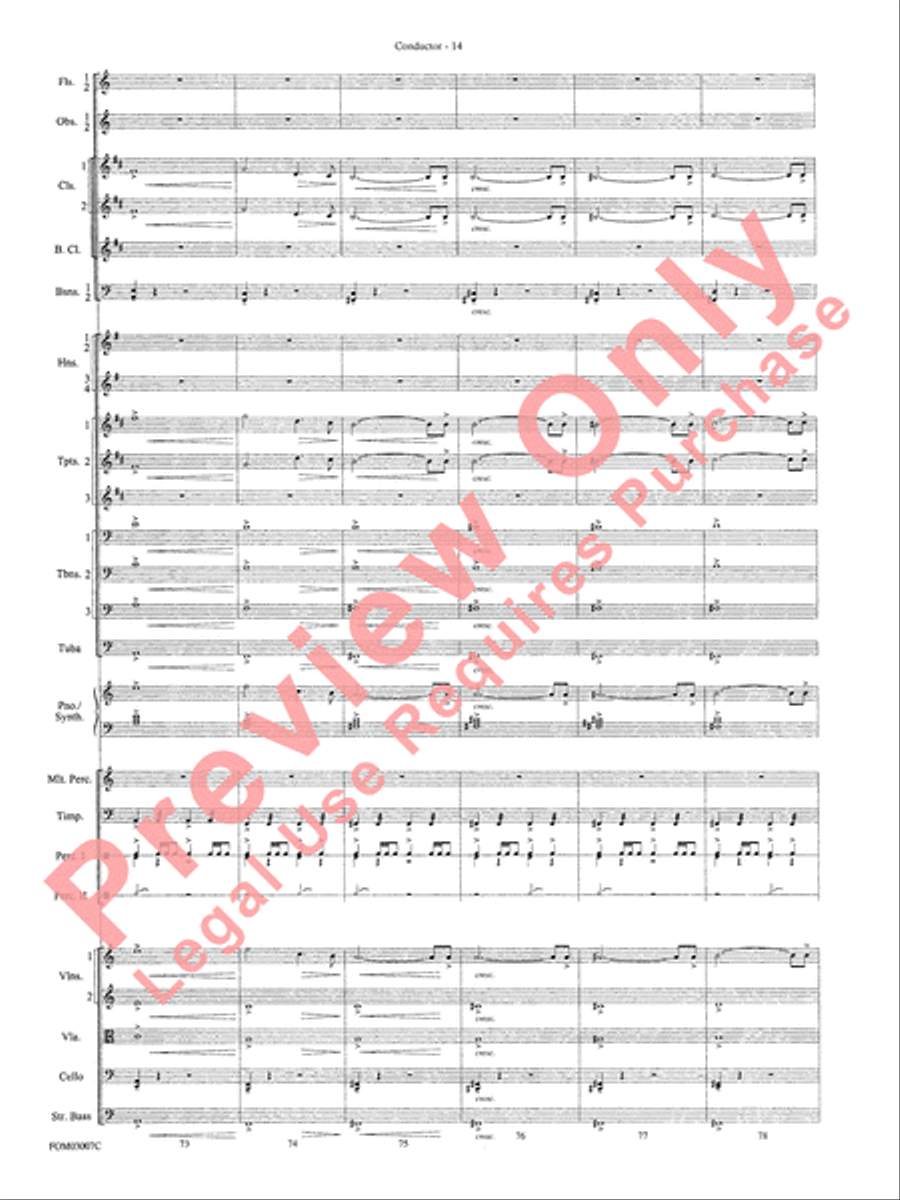 Symphonic Suite from Lord of the Rings: The Two Towers - Conductor Score