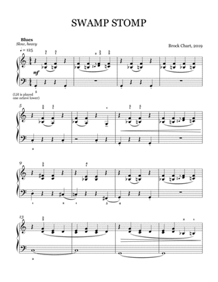 Swamp Stomp - Early Intermediate Jazz Piano Solo