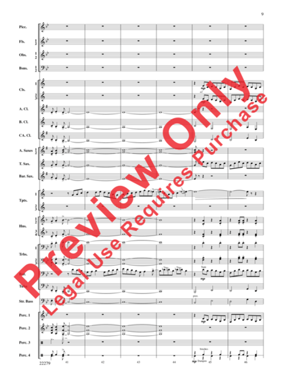 Bayou Breakdown Concert Band scores gallery preview page 10