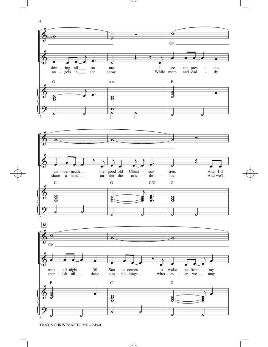 That's Christmas To Me (arr. Audrey Snyder) A Cappella scores gallery preview page 2