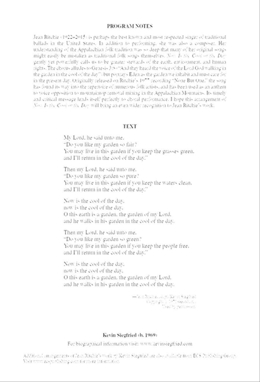 Now Is the Cool of the Day 4-Part scores gallery preview page 2