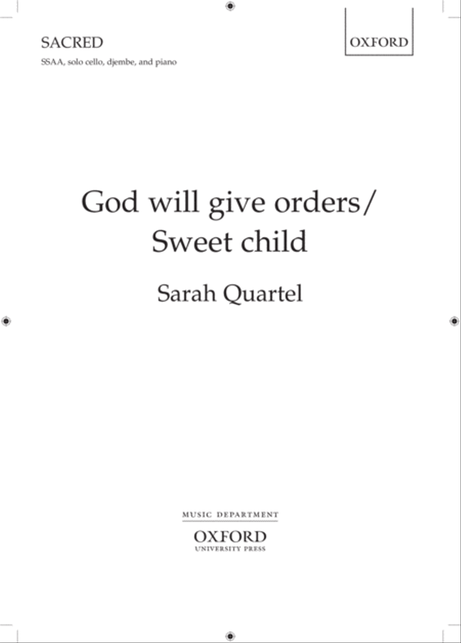 God will give orders/Sweet child SSAA scores gallery preview page 1