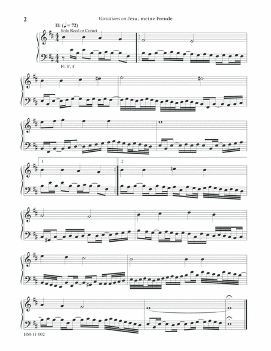 Variations on 'Jesu, meine Freude' Organ Solo scores gallery preview page 3