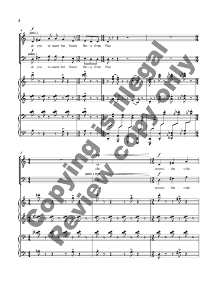Sweet Betsy Sweet Betsy TTBB scores gallery preview page 3