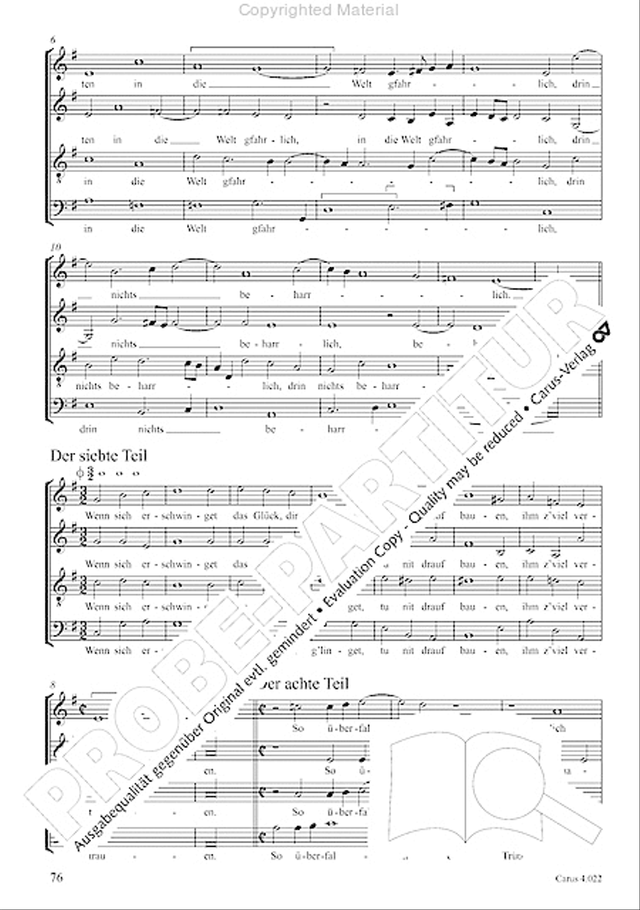 Deutsche Spruche von Leben und Tod 4-Part scores gallery preview page 9