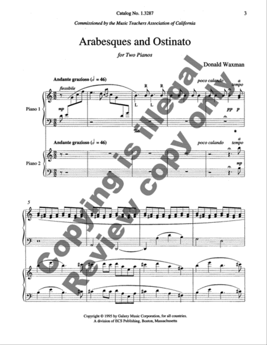 Arabesques & Ostinato Arabesques & Ostinato Piano Duet scores gallery preview page 8