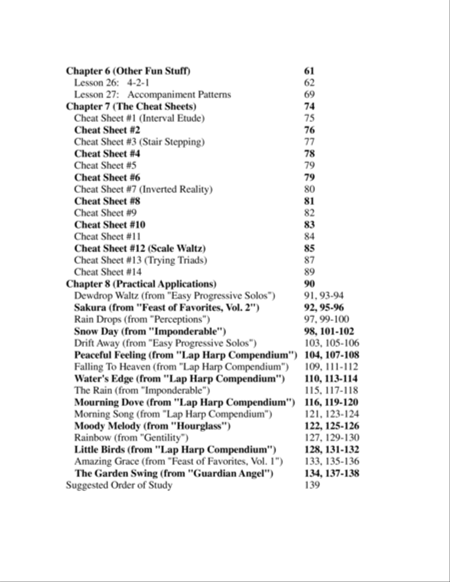 Harp In Hand, A Comprehensive Guide to Patterns, Placing and Fingering Fundamentals, For All Harps Harp scores gallery preview page 4