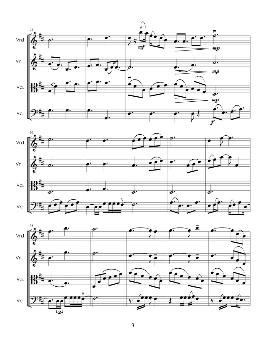 Cherry Wine String Quartet scores gallery preview page 3