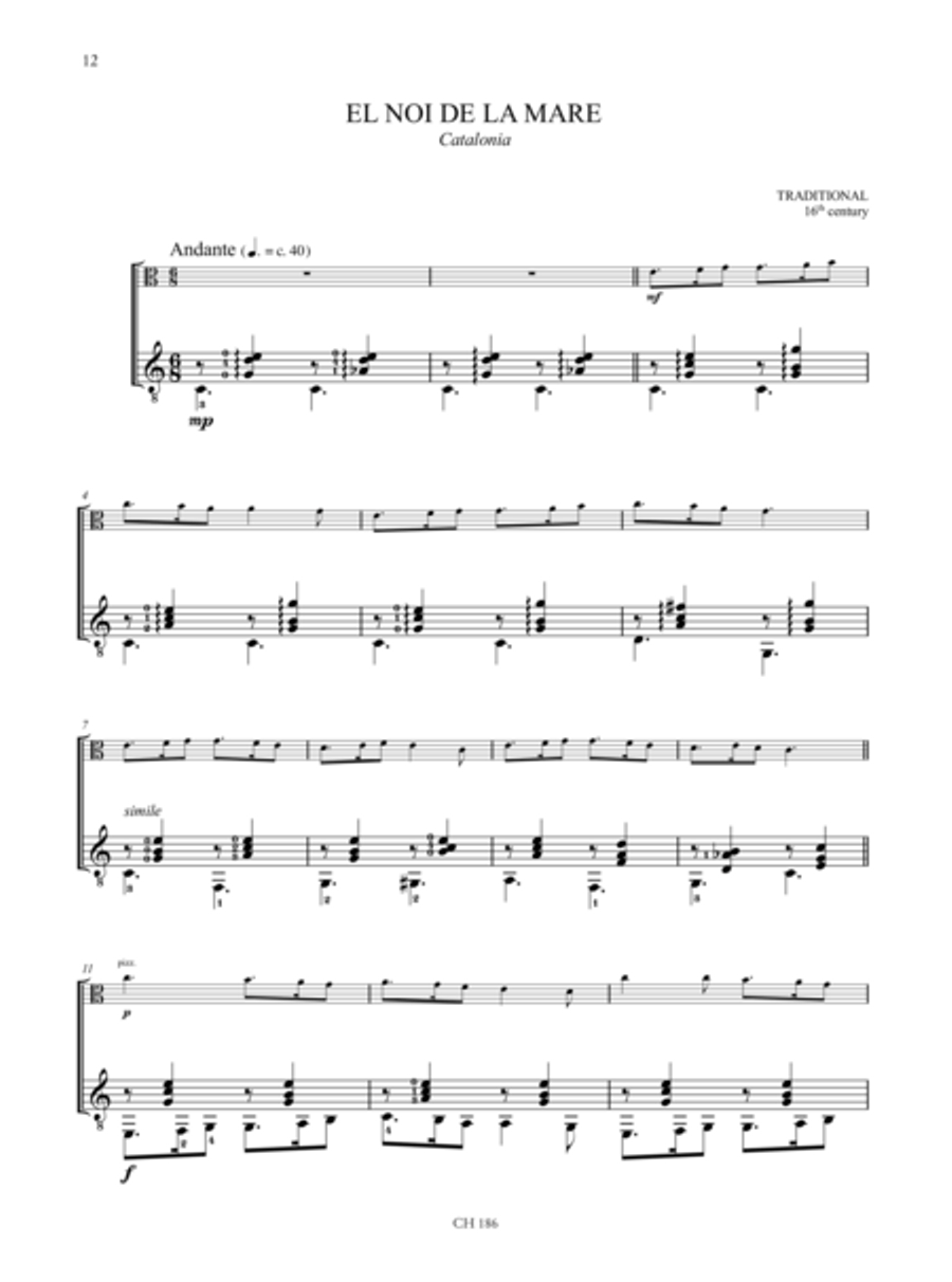 Christmas Carols. 20 Easy Arrangements for Viola and Guitar Viola scores gallery preview page 3