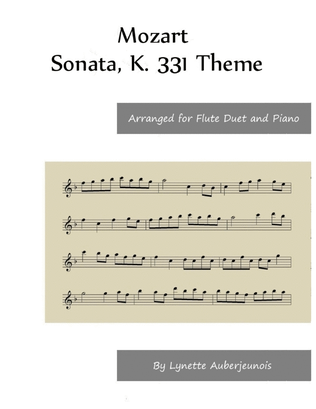 Sonata Theme, K. 331 - Flute Duet and Piano