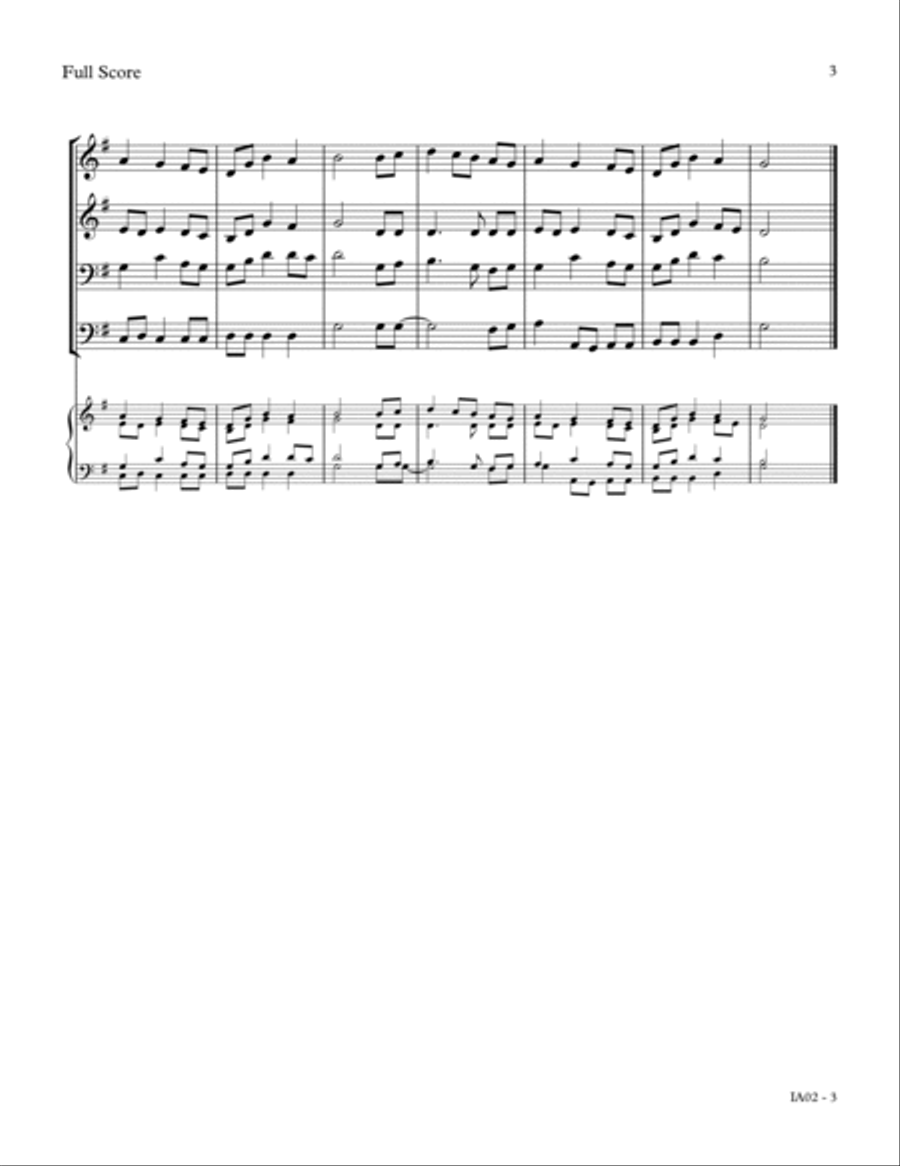 All The Way (All The Way My Savior Leads Me) Small Ensemble scores gallery preview page 3
