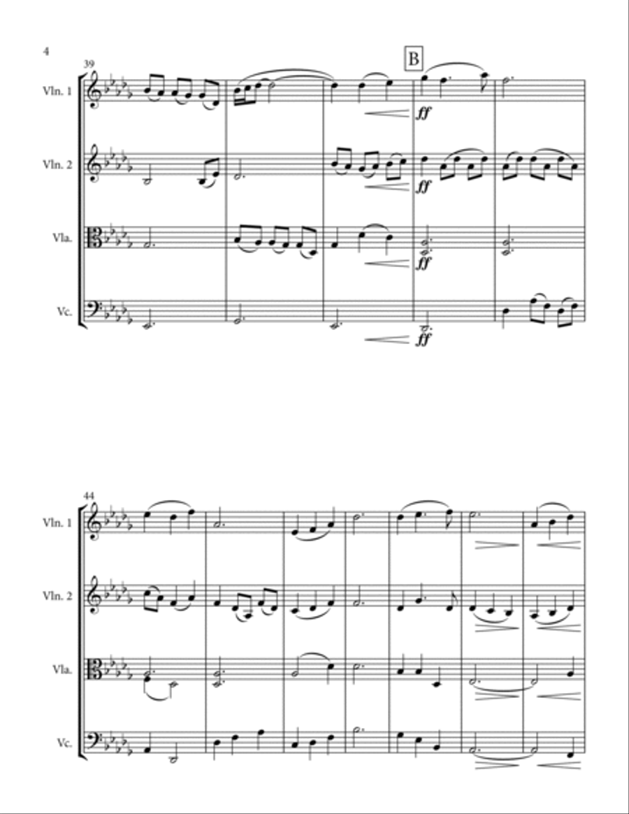 Romantic Flight String Quartet scores gallery preview page 6