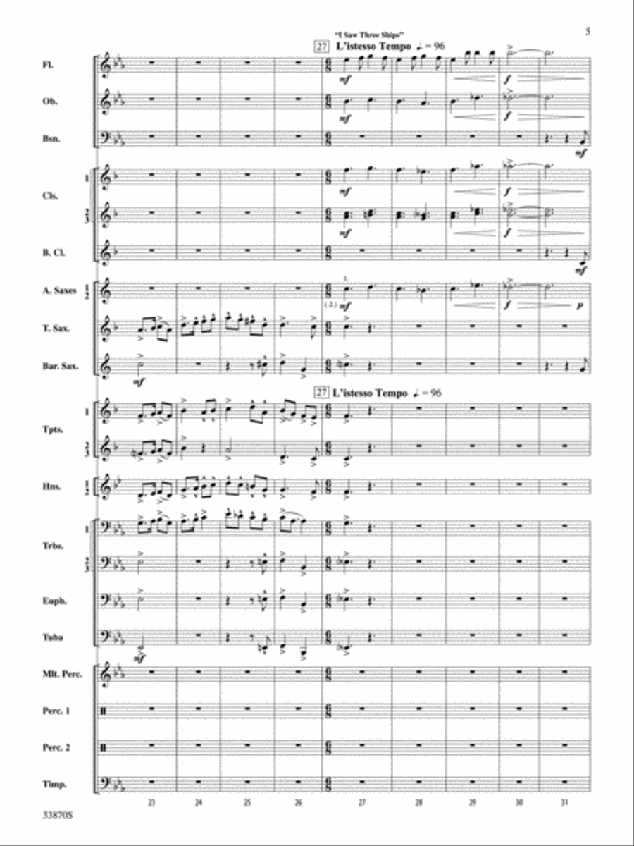 Carols of the Season Concert Band scores gallery preview page 5