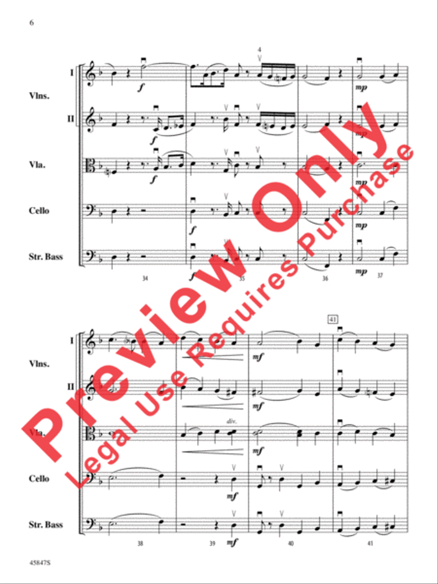 March of the Priests String Orchestra scores gallery preview page 6