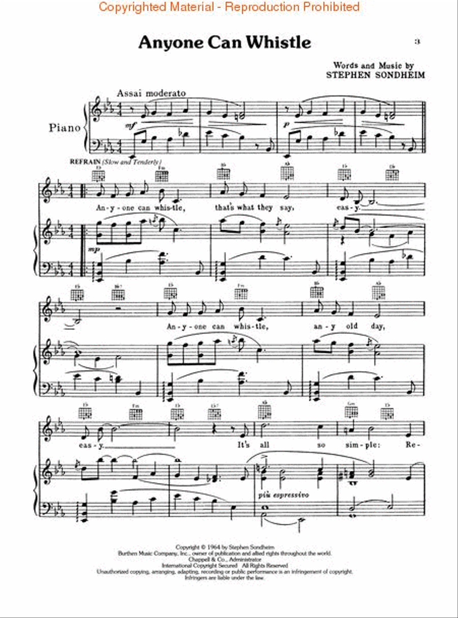 Anyone Can Whistle Piano, Vocal, Guitar scores gallery preview page 2