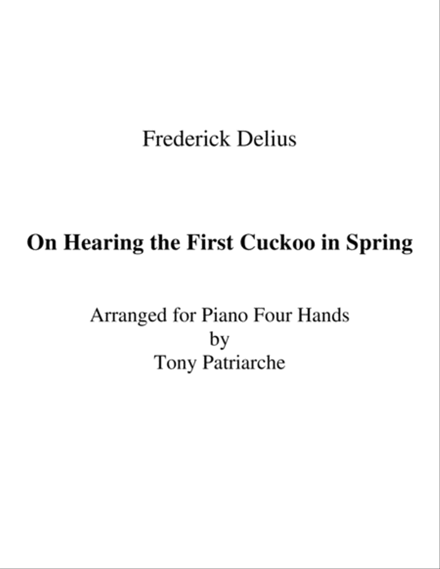 On Hearing the First Cuckoo in Spring - Piano Duet Piano Duet scores gallery preview page 1