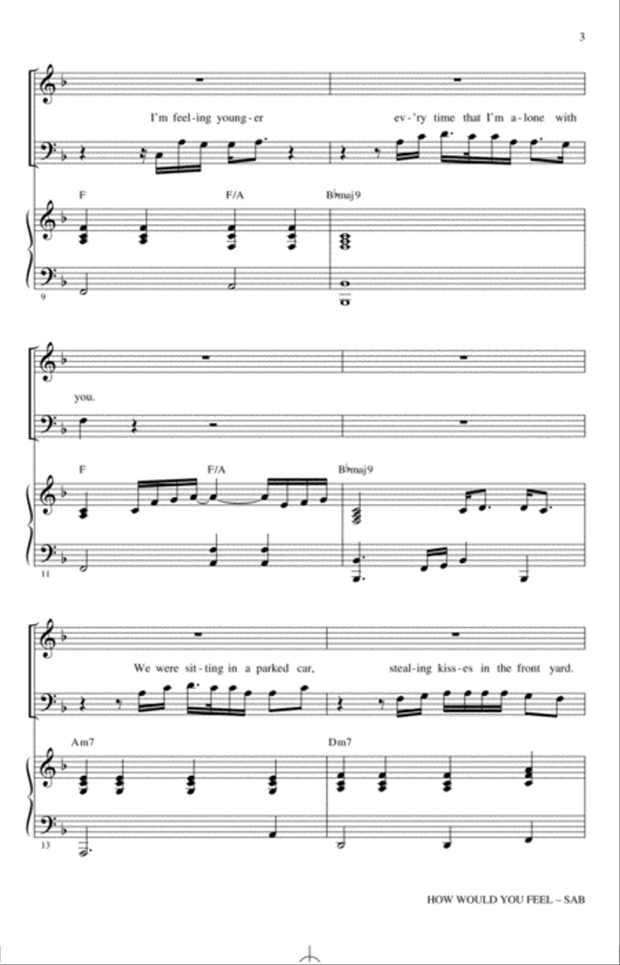 How Would You Feel (Paean) (arr. Mac Huff) 3-Part scores gallery preview page 2