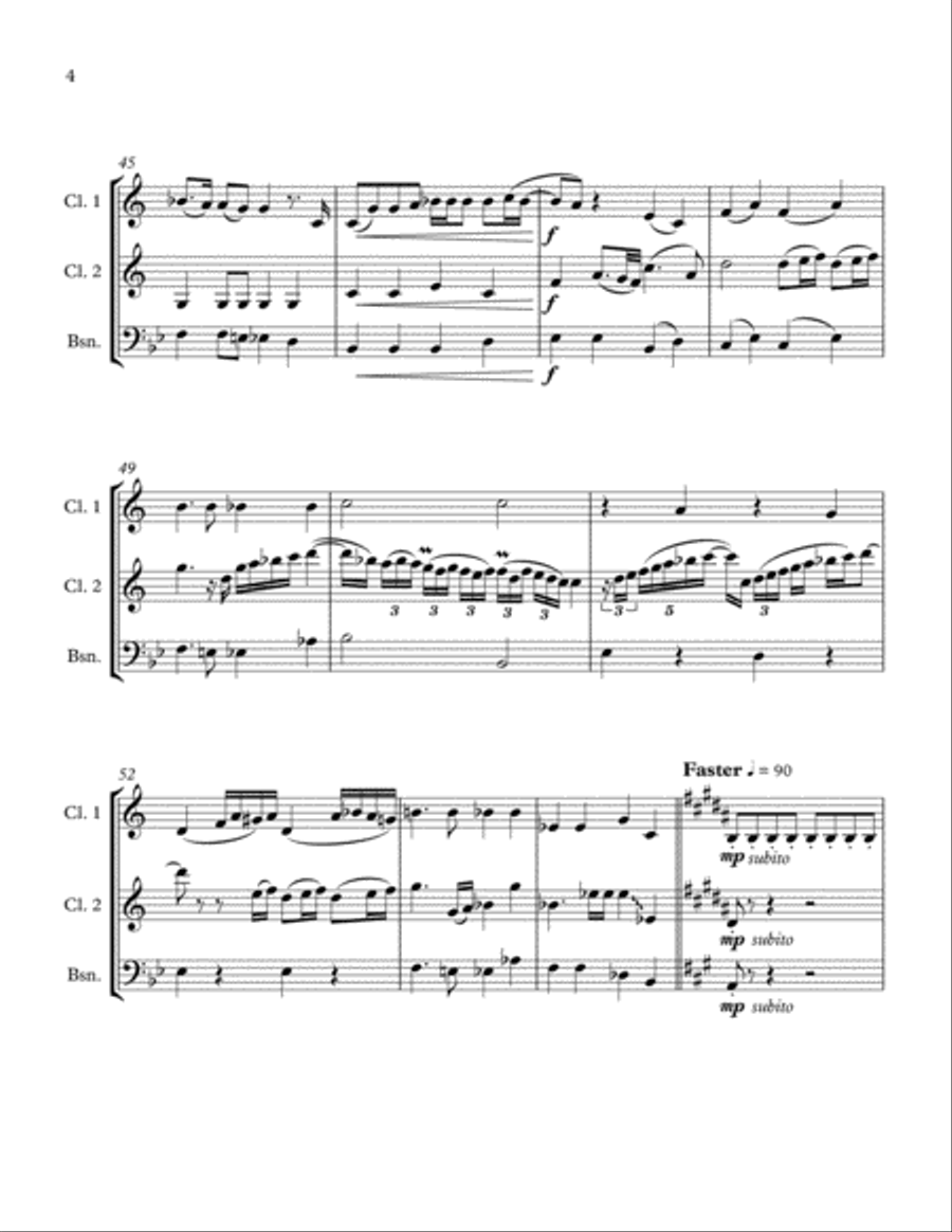 Bohemian Rhapsody Woodwind Trio scores gallery preview page 4