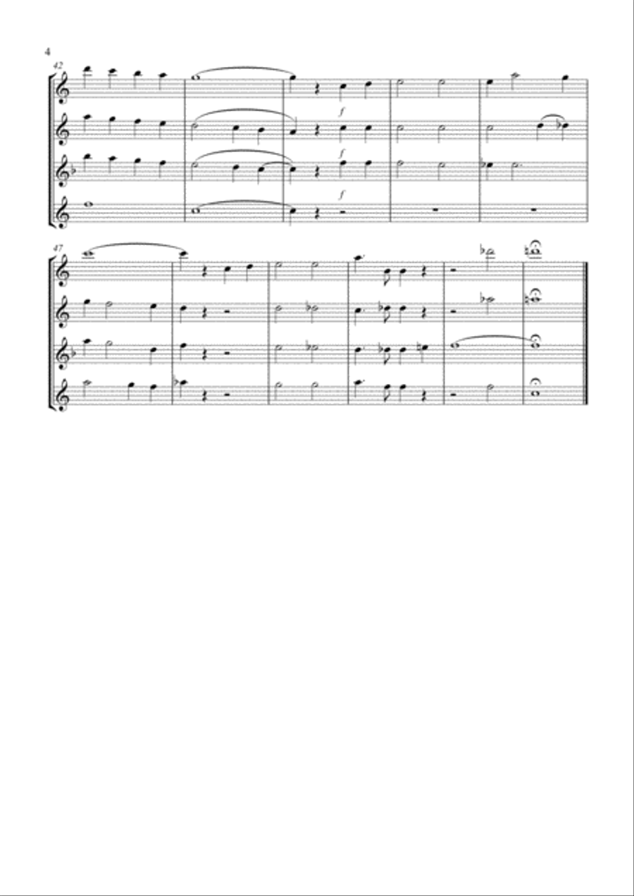 White Christmas Woodwind Quartet scores gallery preview page 4