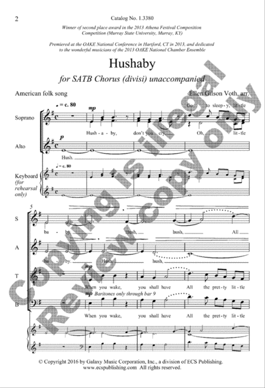 Hushaby Divisi scores gallery preview page 2