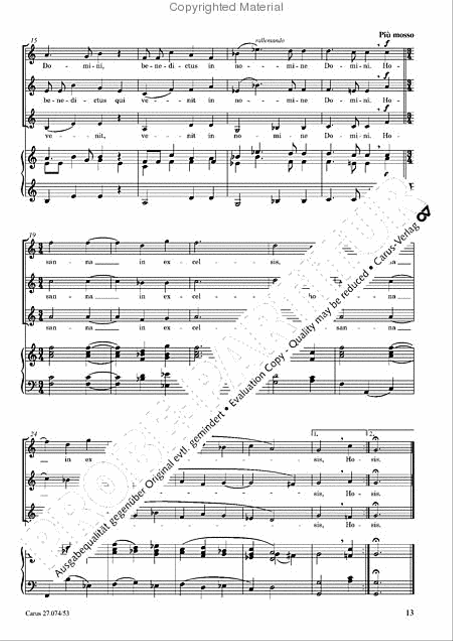 Missa secunda SSA scores gallery preview page 16