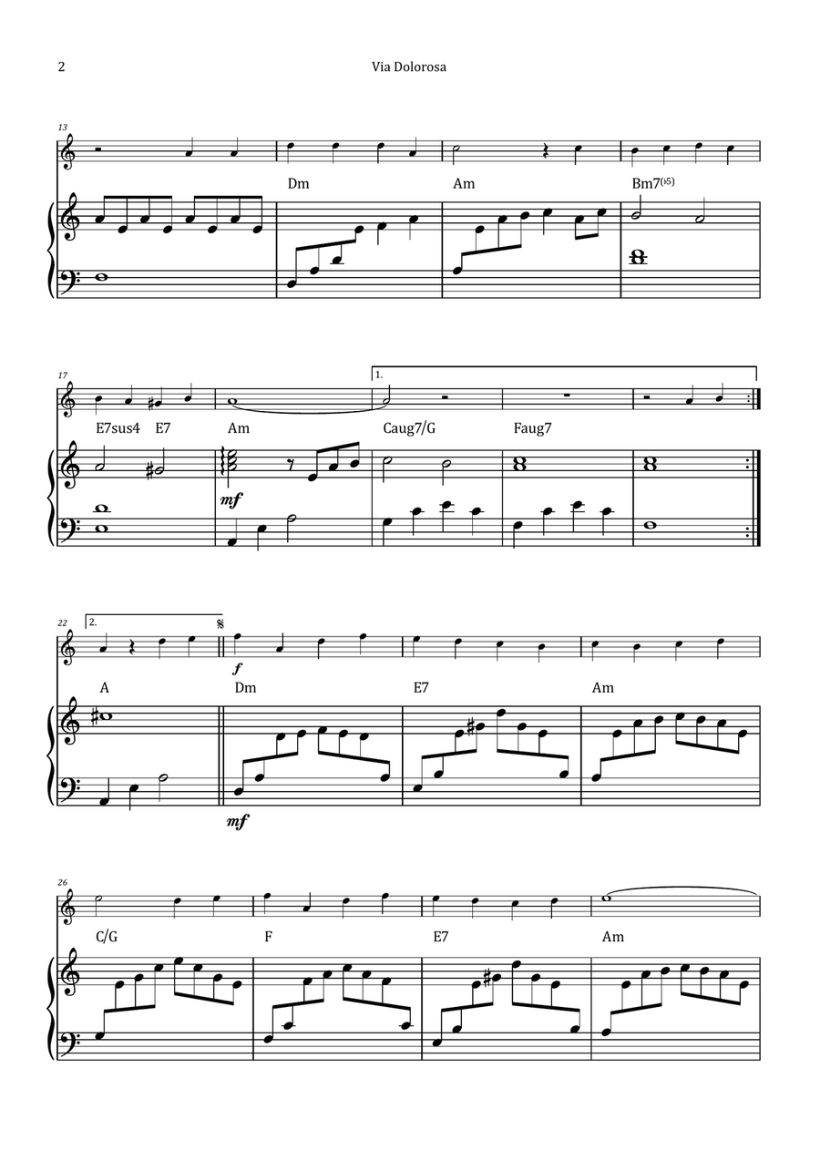 Via Dolorosa Chamber Music scores gallery preview page 2
