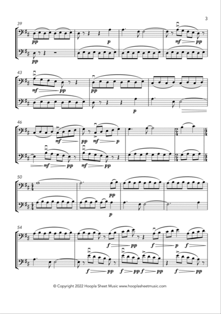 America the Beautiful (Fantasy) String Duet scores gallery preview page 3