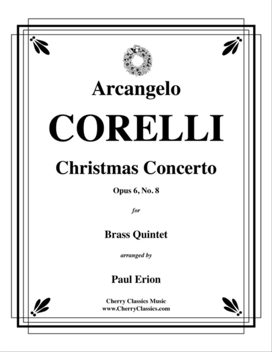 Christmas Concerto Op. 6, No. 8 for Brass Quintet