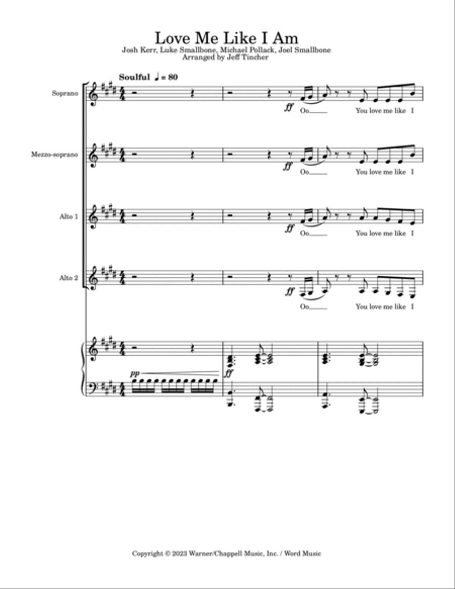 Love Me Like I Am SSAA scores gallery preview page 2